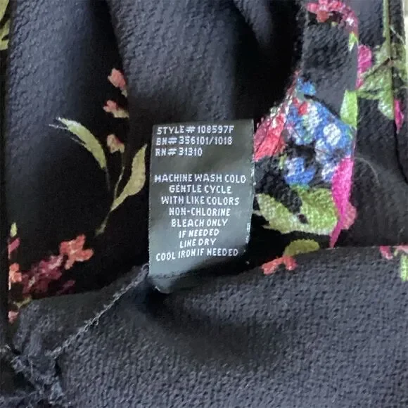 I.N. San francisco Women's Floral Long Sleeve Blouse Multicolor Size L - Picture 4 of 7